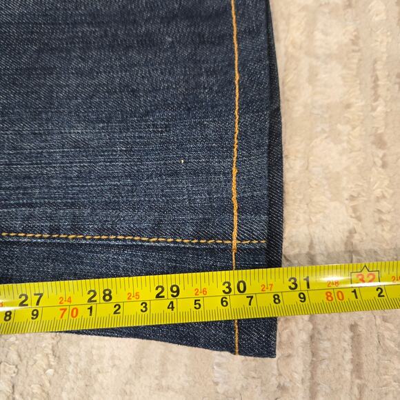 Y2K Ed Hardy Embellished Denim Jeans Low Rise Flare Tiger Crystal Vintage 27 - Picture 9 of 9